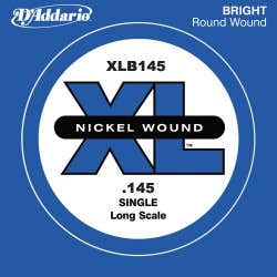 D'ADDARIO XLB145 NICKEL WOUND BASS GUITAR SINGLE STRING LONG SCALE .145