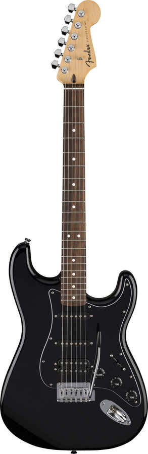 Standard Stratocaster HSS LRL Zwarte Slagplaat Zwart