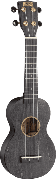 Ukelele Sopraan Slim Satijnzwart + Hoes