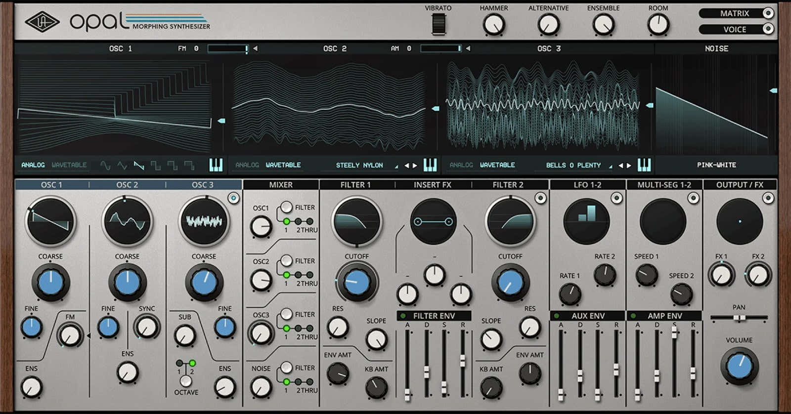 UAD Opal morphing-synthesizer