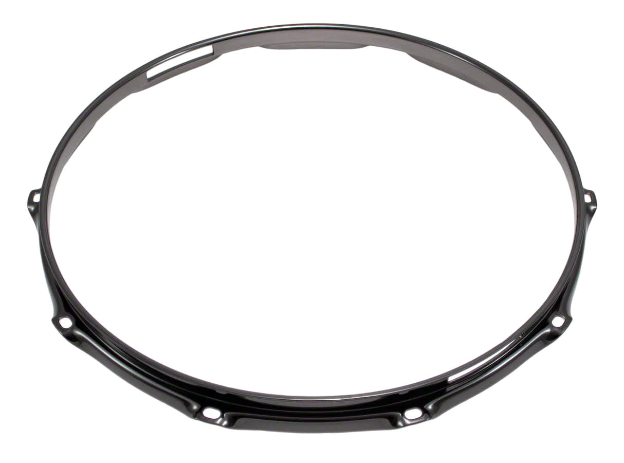 H23-14-10S-BK - 14" 10 HOLES SNARE SIDE BLACK 2.3MM SUPER TRIPLE FLANGE DRUM HOOP
