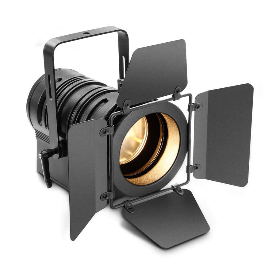 TS 40 WW - THEATRE VERSTRALER MET CONVEX CONVEX LENS EN 40 W WARM WITTE LED ZWARTE BEHUIZING