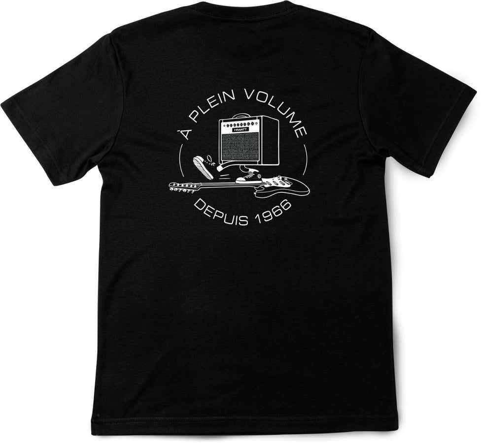Black T-Shirt White Classic Logo M-Size