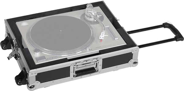 Walkasse Trolley voor platenspeler Zilver