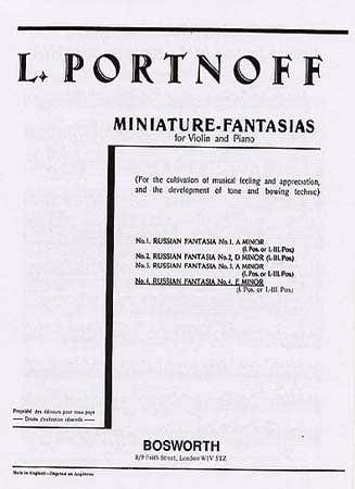 Portnoff - Faisie Russe N°4 - Viool,Piano
