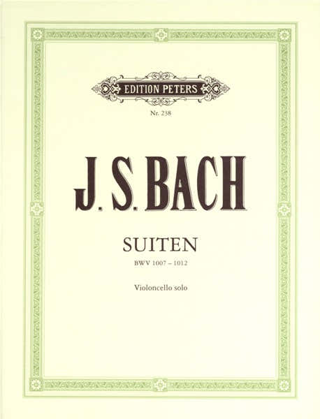 Edition Peters Bach Johann Sebastian - 6 Solo Suites BWV 1007-1012 - Cello