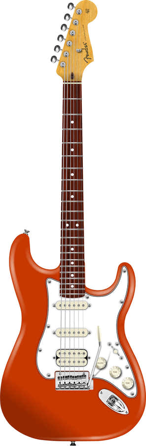 Stratocaster HSS Player II RW Rallye-oranje