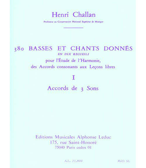 Challan H. - 380 Basses et Chants Donnes Vol.1a Textes