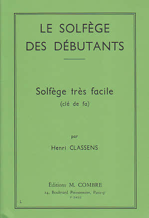 Combre Classens - Solfège Des déBUTANTS-fa