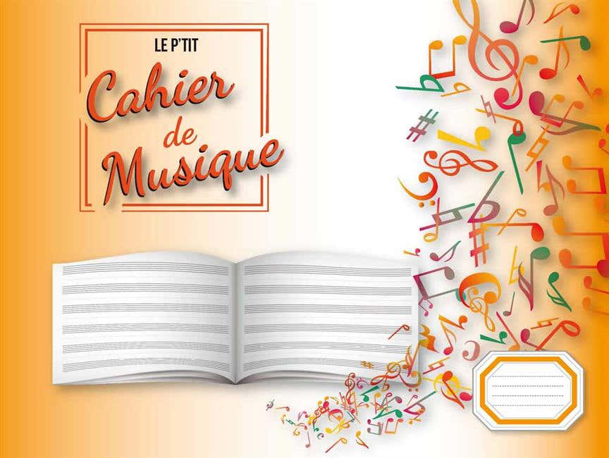 Muziekboek met 6 notenbalken