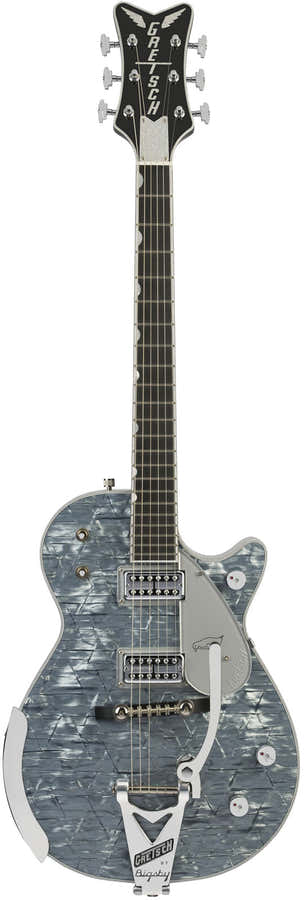 G6134T-58 LTD Penguin String-Thru Bigsby Ebo Lichtblauw parelmoer