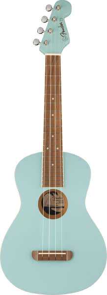 Fender Avalon Tenorukelele walnoot Daphne Blue
