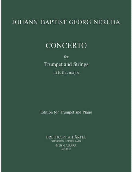 Edition Breitkopf Neruda - Concerto E Flat Major - Trompette et Strings