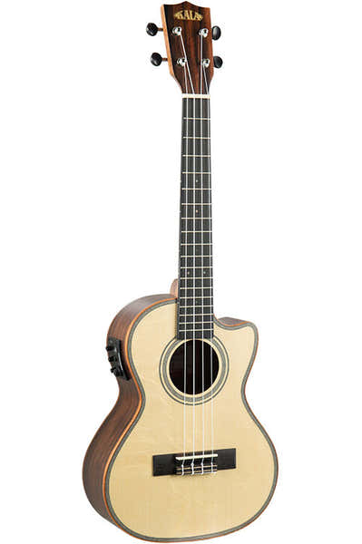 Kala Solid Spruce Top/Ebony Tenor CW EQ + Gigbag