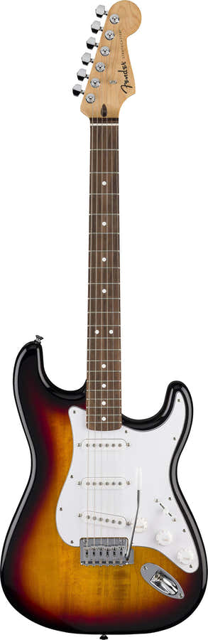 Standard Stratocaster LRL Witte Slagplaat 3-Color Sunburst