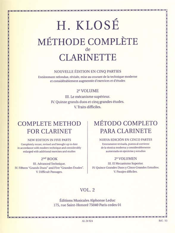 Klose H. - Complete klarinetmethode Vol.2