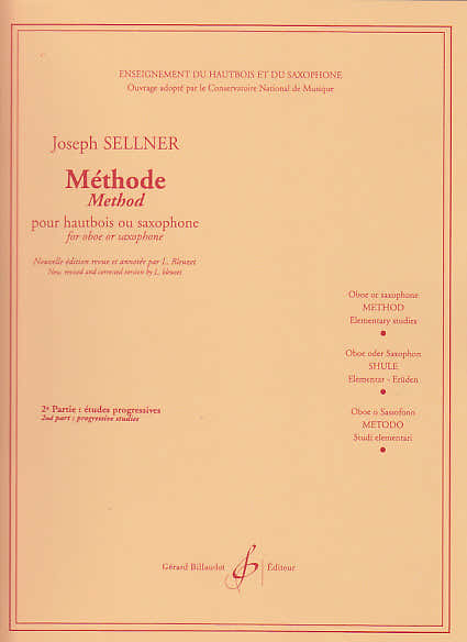 Sellner Joseph - Methode Vol.2 - Progressieve etudes - Voor hobo of saxofoon