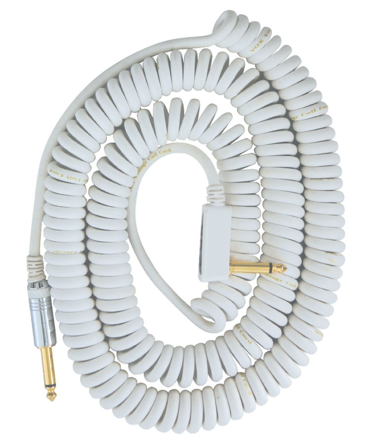 VCC90 Spiraal-Jackkabel 9M Wit