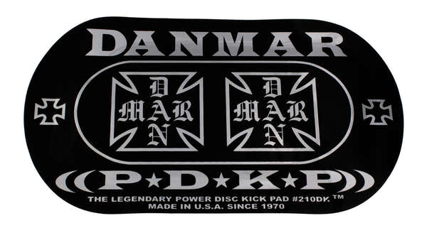 Danmar 210dkic - Zelfklevend Bassdrum-Pad Voor Dubbel Pedaal - Iron Cross