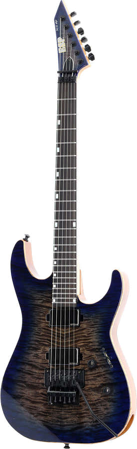 M-II DX USA FR Gevlamd esdoorn Blue Moon EMG