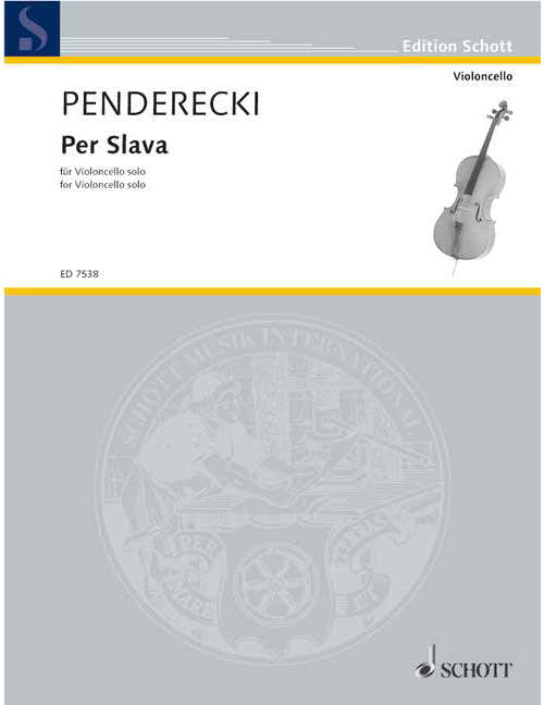 Penderecki - Per Slava - Violoncelle