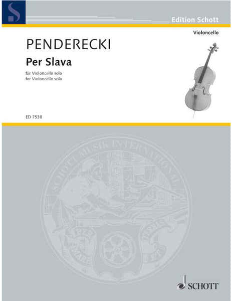 Schott Penderecki - Per Slava - Violoncelle