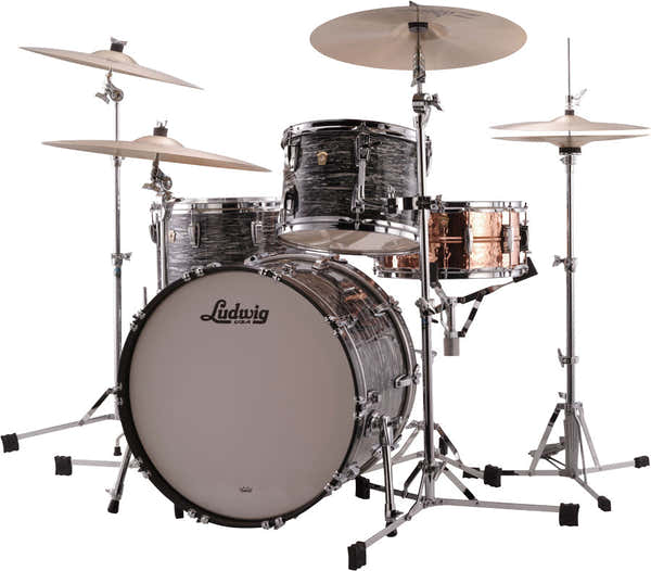 Ludwig Drums L84233Ax1Qwc - Classic Maple 22"/13"/16" - Vintage Oyster Pearl