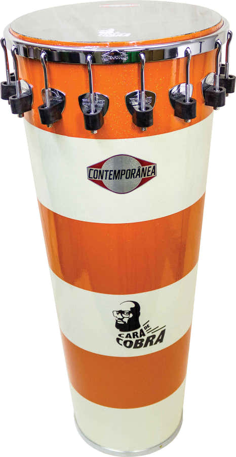Timbal 14" x 90cm wood Cara de Cobra White - 16 shots. - Pro Timbal