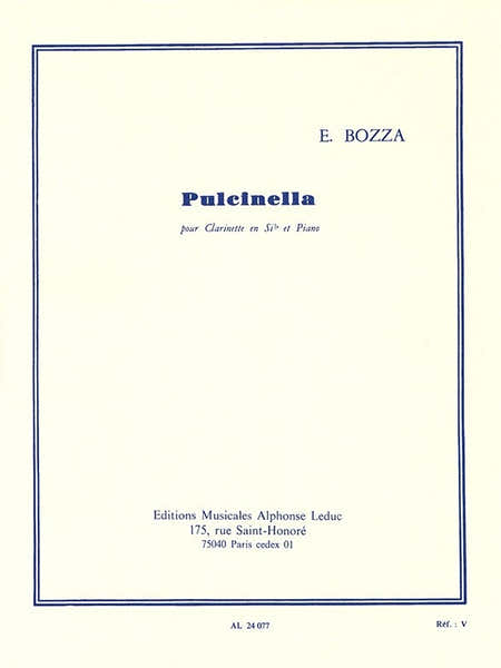 Leduc Pulcinella For Clarinet And Piano