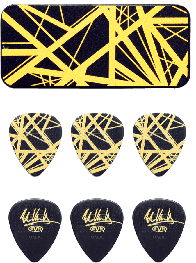 6 x 0,60mm EVH Zwart/Geel Blik