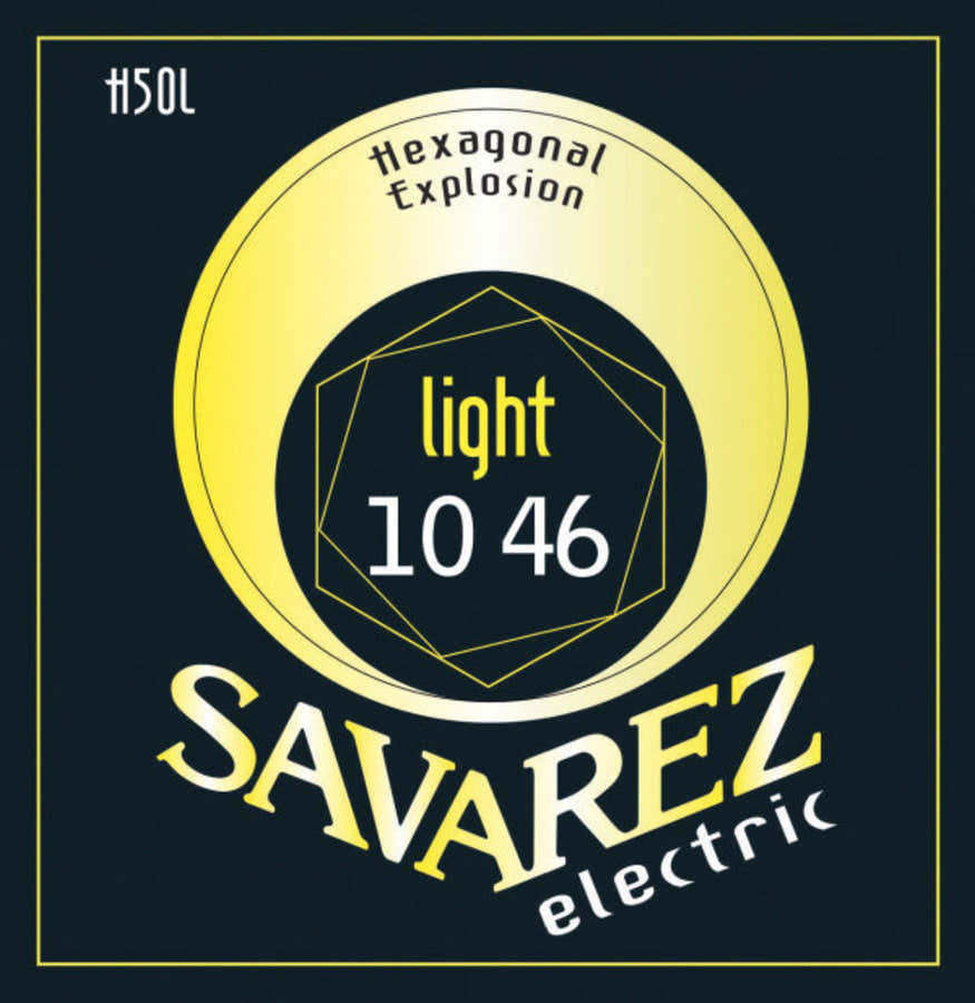 SAVAREZ STRINGS FOR ELECTRIC GUITARS HEXAGONAL EXPLOSION NICKEL LIGHT .010-.046