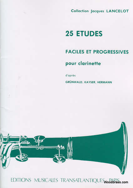 Transatlantiques 25 Etudes Faciles et Progressives - Clarinette