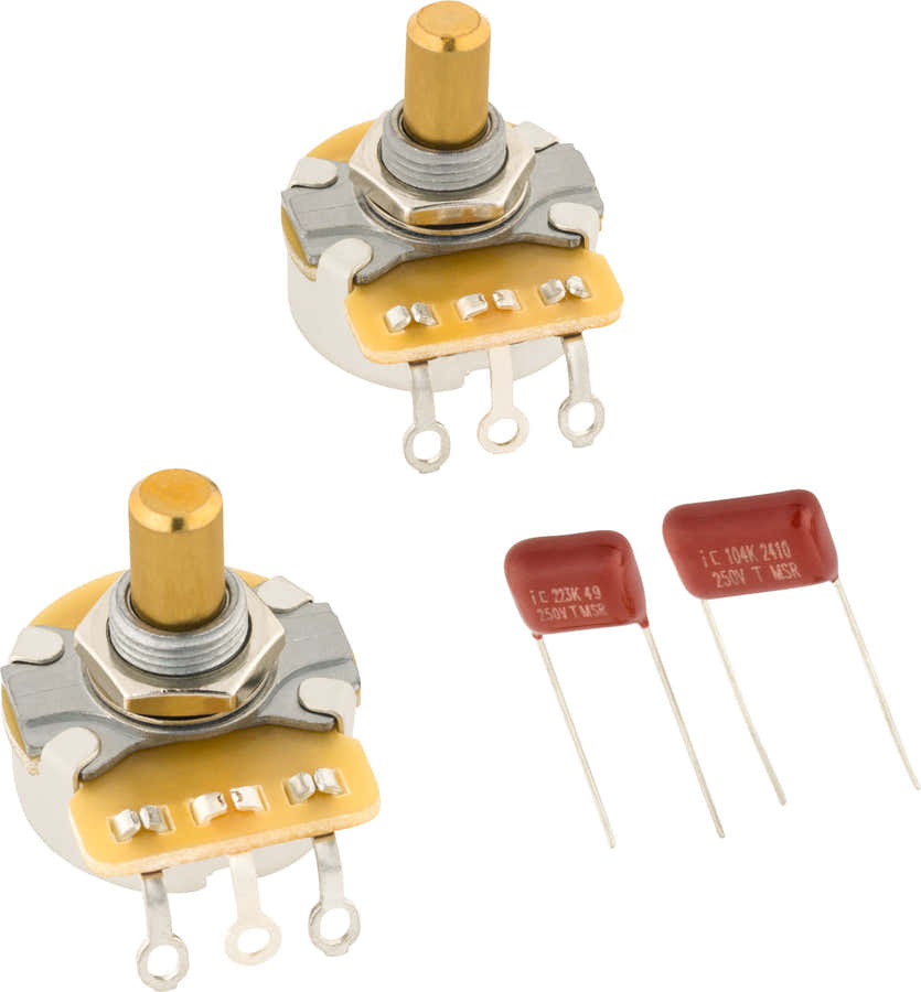 Telecaster-set met potentiometer met massieve as en condensator, 2-pack