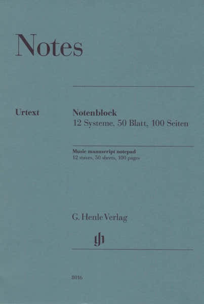 Henle Verlag Bloc Notes 12 Portées