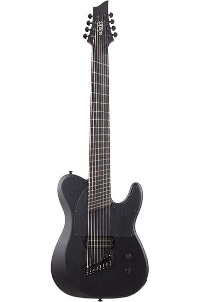 Schecter Pt-8 Zwart multiscale OPS satijnzwart met open poriën