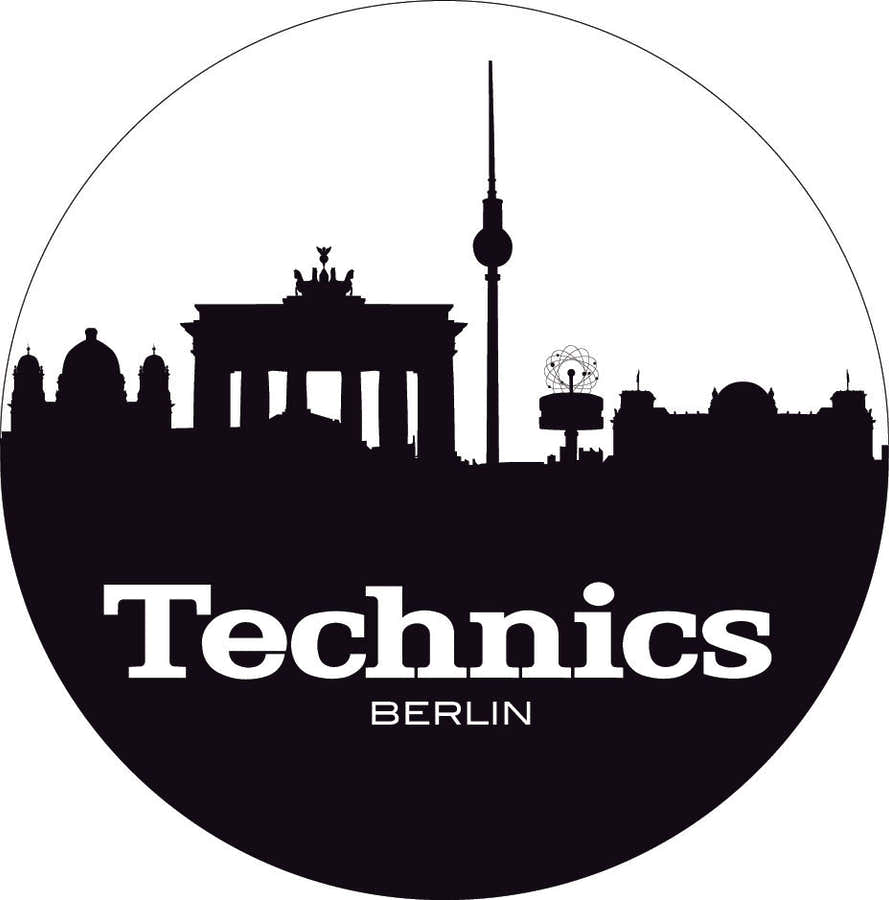 LP Slipmat voor Technics "berlin" Zwart/wit