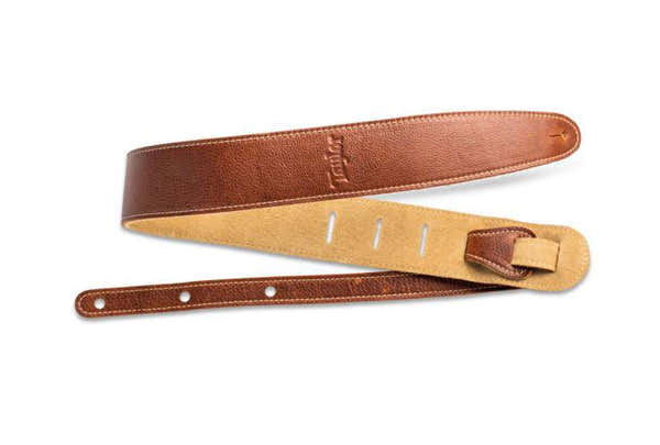 Taylor Guitars STRAP MEDIUM BROWN LEATHER SUEDE BACK 2.5"
