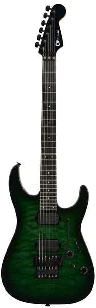 Charvel Pro-Mod Plus Dinky DK24 HH FR QM EB Ebo Gesluierd Smaragdgroen