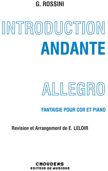 Choudens Introduction Andante et Allegro