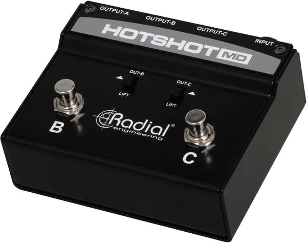 HOTSHOT-MD Microfoonschakelaar met 3 uitgangen