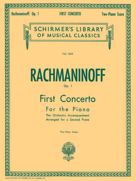 Schirmer First Concerto for the Piano in F# Minor Op. 1