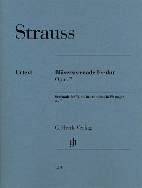 Strauss Richard - Serenade A Vents En Mi Bemol Majeur Op.7 - Parties Separees
