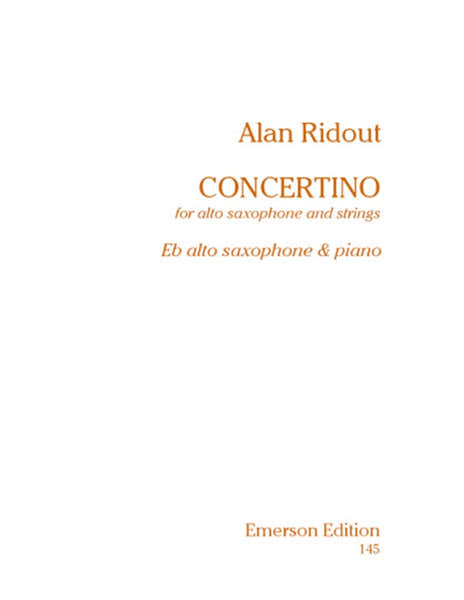 Emerson Ridout Alan - Concertino - Saxophone & Piano