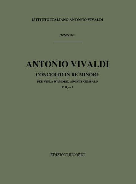 Ricordi Vivaldi A. - Concerti In Re Min. RV 394 - Viole D'amour