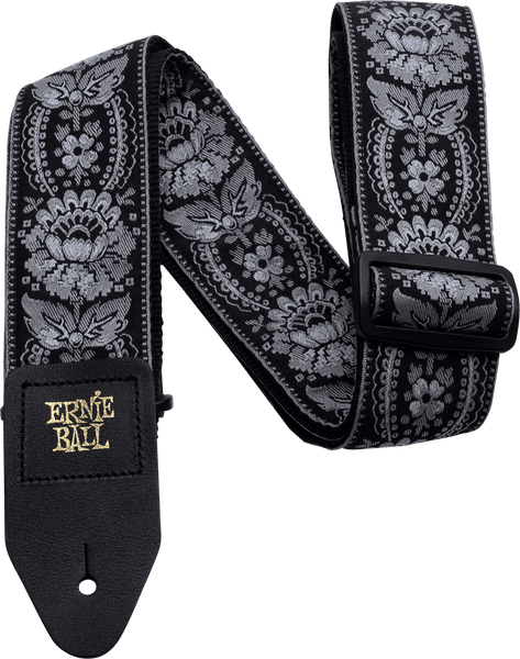 Ernie Ball JACQUARD STRAP SILVER ORLEANS