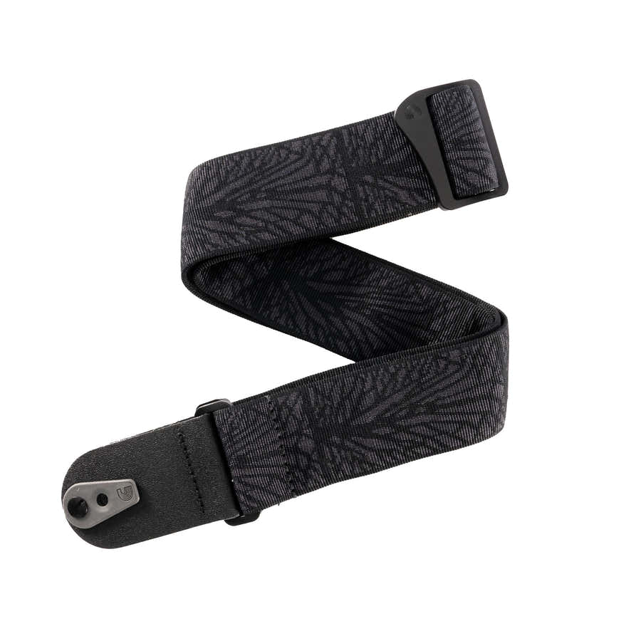 Pad Lock Geweven gitaarband Lightning Black Tubular