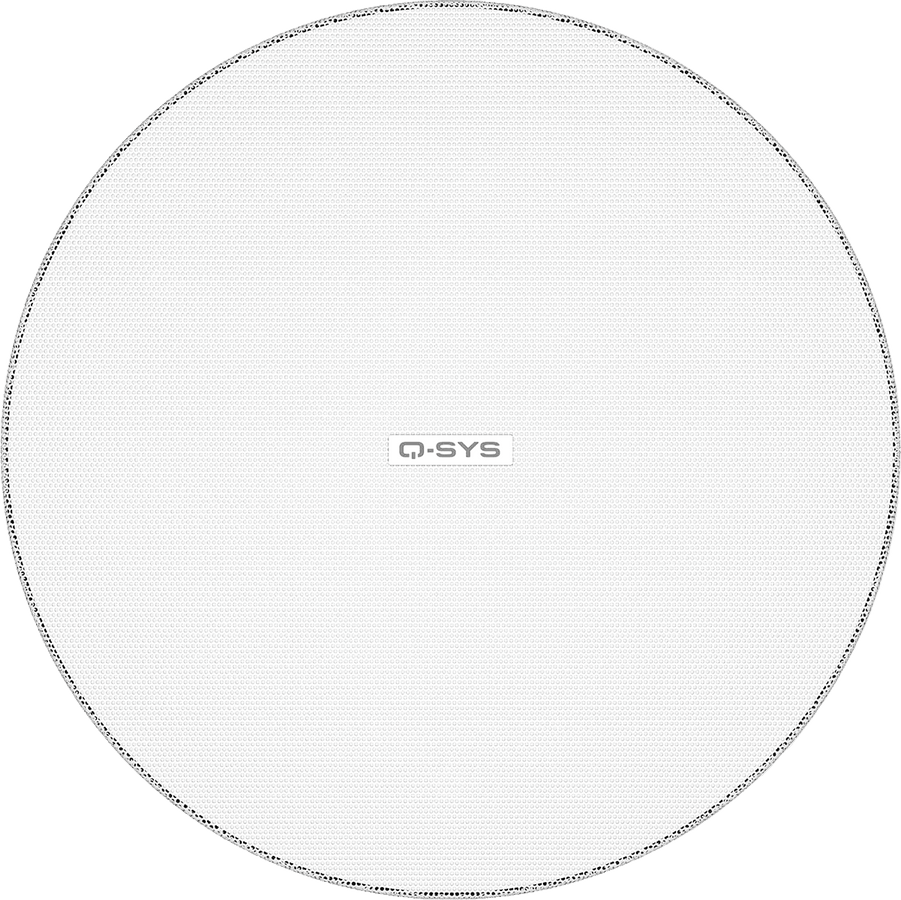 Q-SYS AD-C245C-WH wit rooster met smalle rand