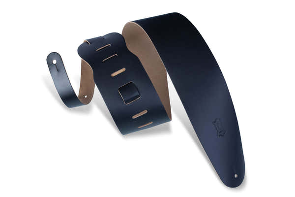 Levys LEATHER FOR BASS 9CM BLACK