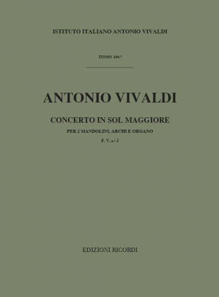 VIVALDI A. - CONCERTO IN SOL - MANDOLINE