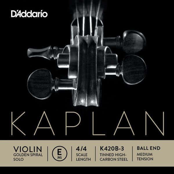 D'ADDARIO 4/4 KAPLAN GOLDEN SPIRAL SOLO BALL END VIOLIN SINGLE E STRING SCALE MEDIUM TENSION